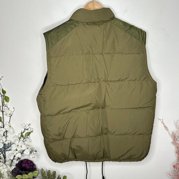 BURBERRY Embroidered Archive Logo Down Filled Puffer Gilet Vest Green Sz L/XL - Picture 4 of 12